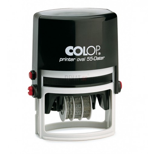 Печат с Датник Colop Oval Printer 55 (35х55мм.), черен, елипса
