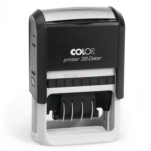 Печат с Датник Colop Printer 38 (33х56мм.), черен, правоъгълен